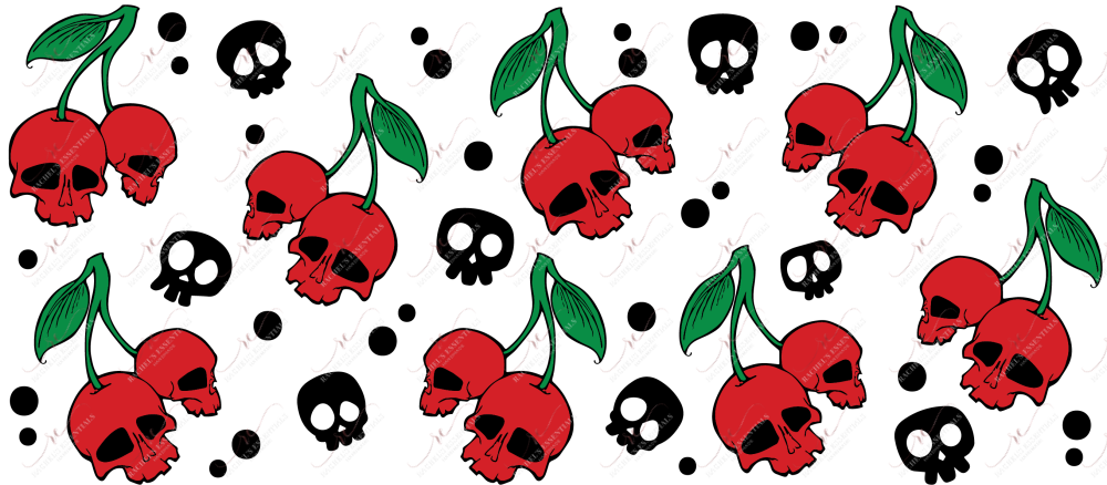 Skull Cherries - 16Oz Vinyl Libbey Wrap