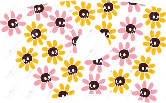 Skull Flowers - Cold Cup Wrap Cold