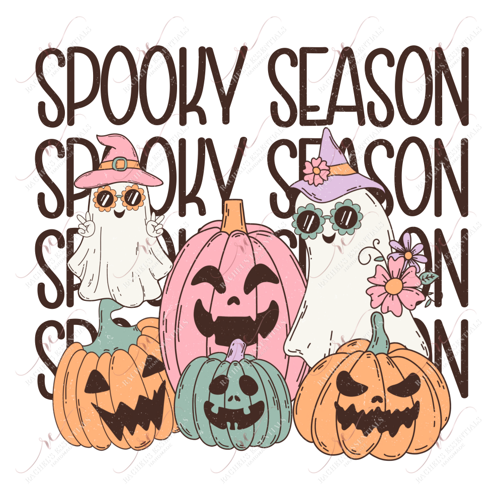 Spooky Season Stacked- Clear Cast Decal