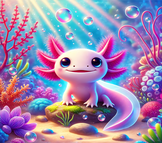 Axolotl - ready to press sublimation transfer print