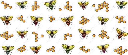 Bees - 16Oz Glass Can Wrap Sublimation