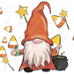 Candy Corn Gnome - 16Oz Glass Can Wrap Sublimation