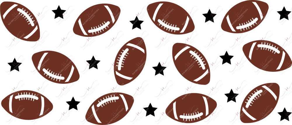 Footballs - 16Oz Glass Can Wrap Sublimation
