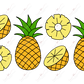Pineapples - 16Oz Glass Can Wrap Sublimation