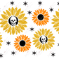 Skull Sunflowers - 16Oz Glass Can Wrap Sublimation