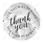 Thank You For Your Purchase Gray - Business Sticker Set