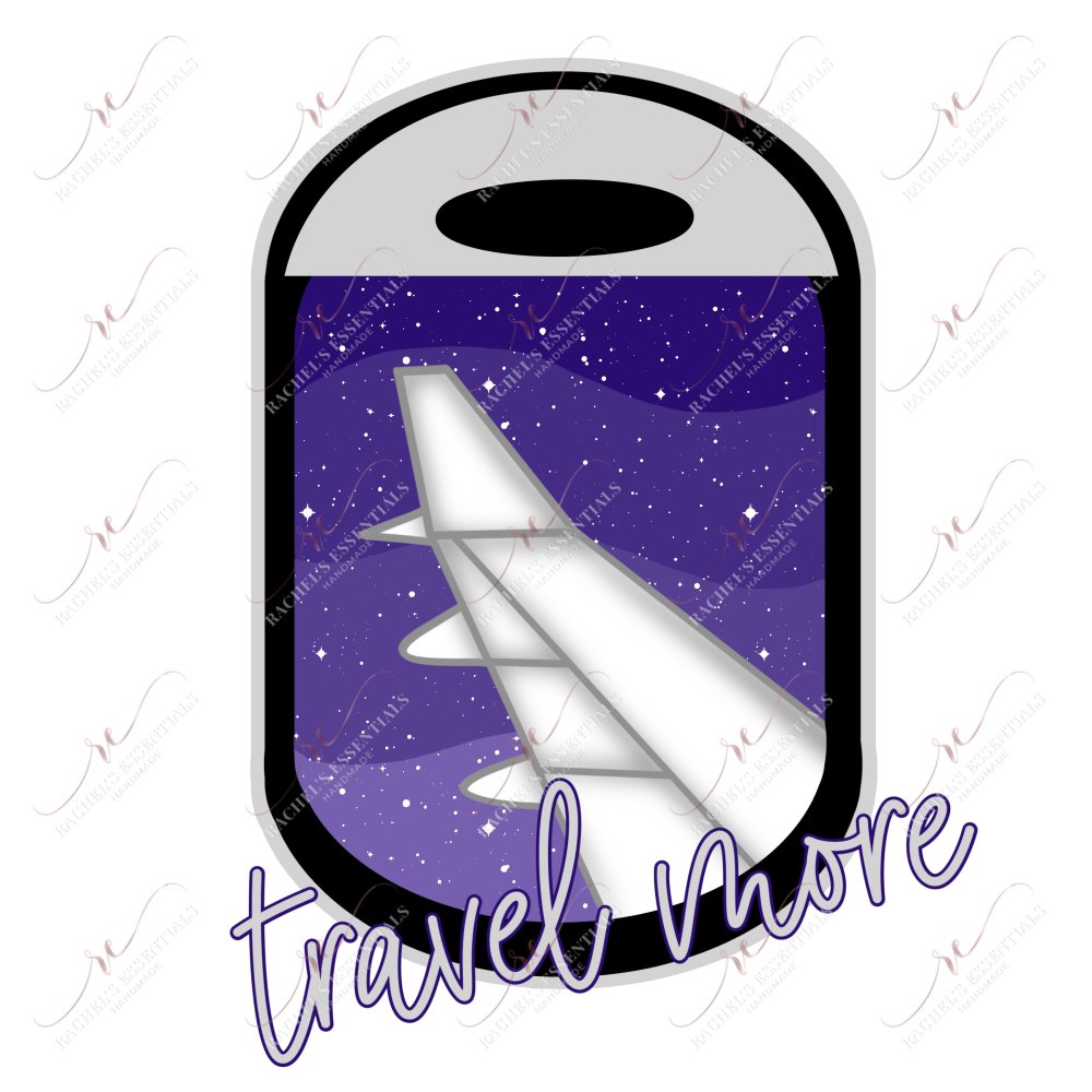 Travel More - Clear Cast Decal