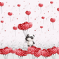 Valentine Panda - Ready To Press Sublimation Transfer Print Sublimation
