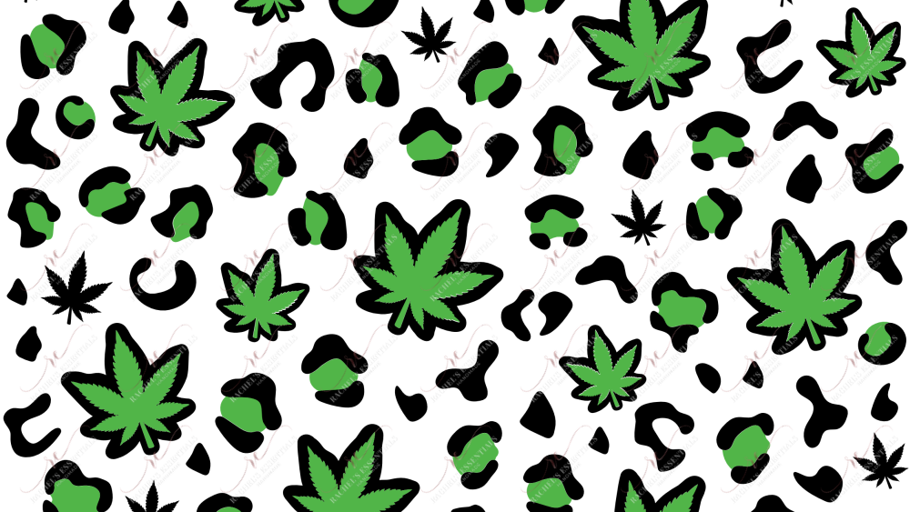 Weed Leopard Print - 16Oz Vinyl Libbey Wrap