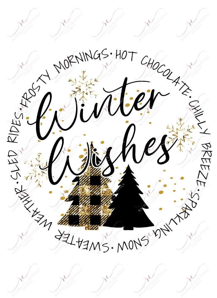 Winter Wishes - Ready To Press Sublimation Transfer Print Sublimation