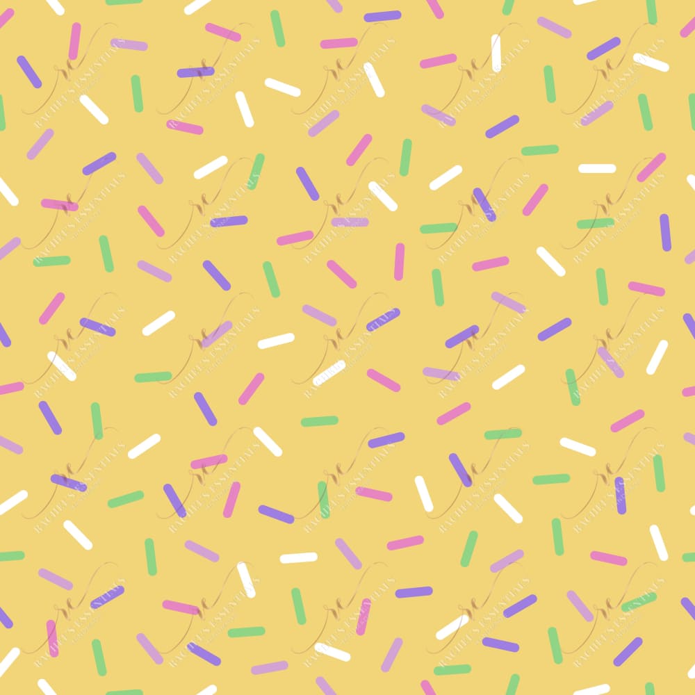 Yellow Mixed Sprinkles - Ready To Press Sublimation Transfer Print Sublimation